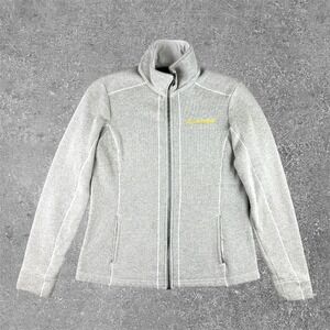 Kuhl Fleece Jacket Womens Large Gray Leatherman Zip Mock Neck Gorpcore Hiking